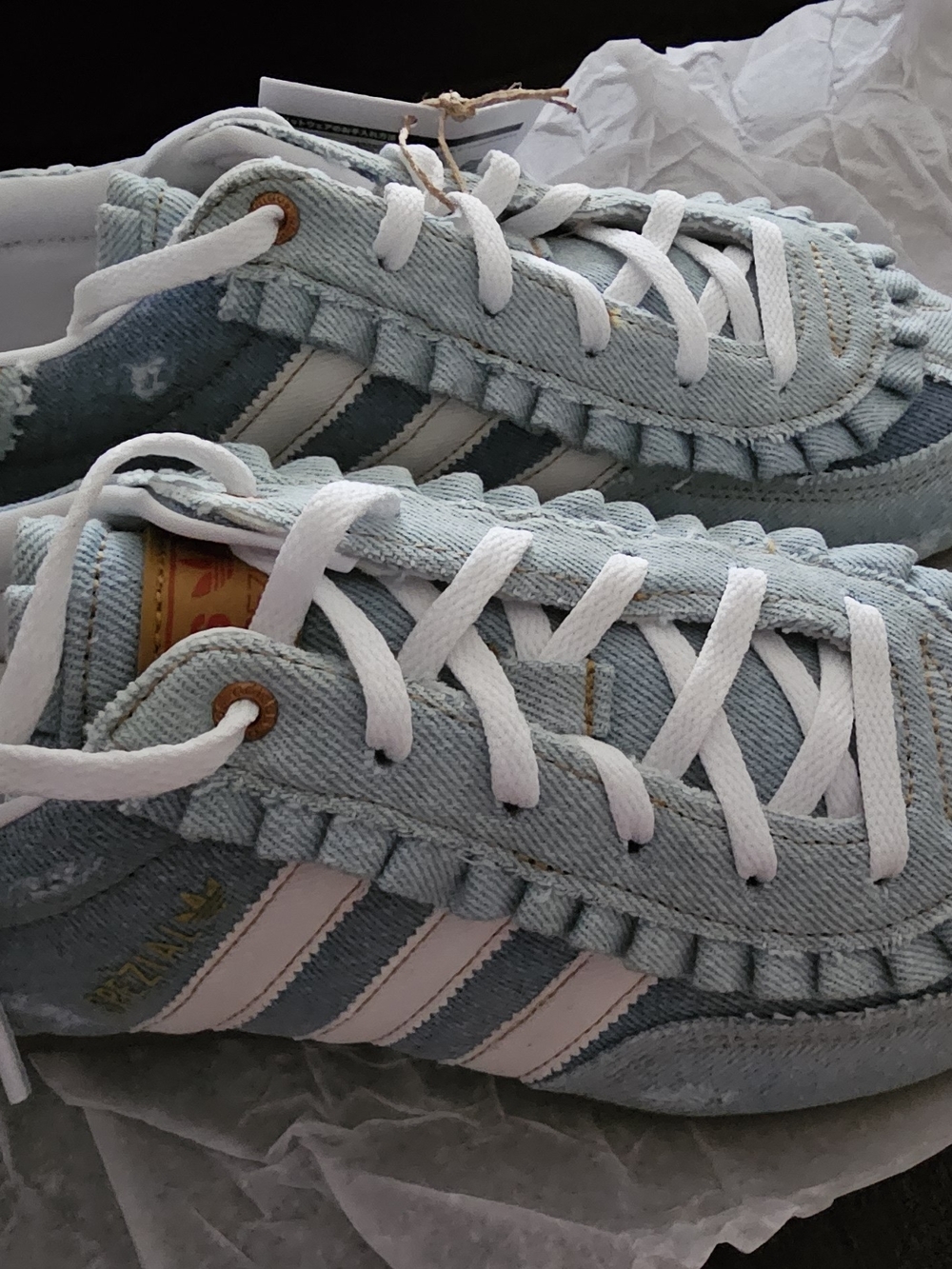 Atmos Pink x adidas Women's Handball Spezial 'Denim' sneakers (style code KJ5755 - Picture 2 of 7